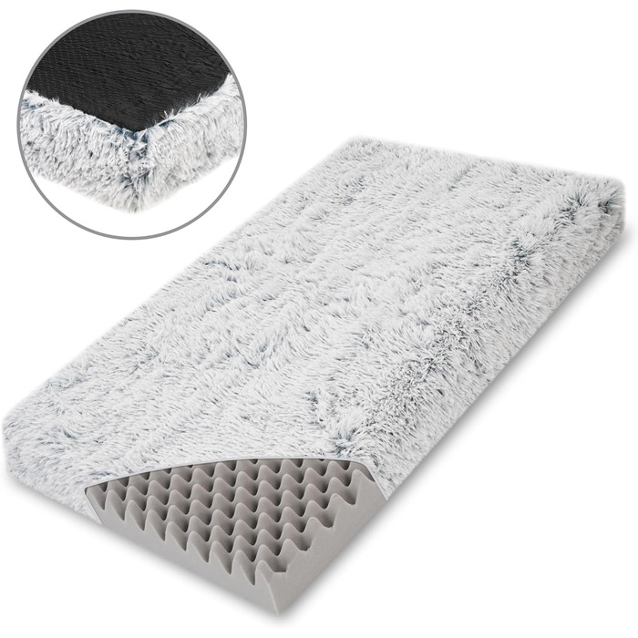 Крісло-ліжко для собак Amazinggirl 120x80 см - м'яке, зручне, для малих, середніх та великих собак, сірого кольору, з можливістю прання