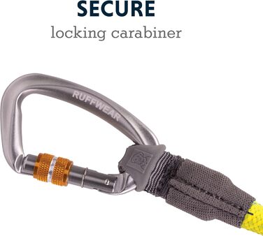 RUFFWEAR Knot-a-Leash повідок для собак, відбивний, мотузковий, з карабіном, довжина 1,5 м, товщина 7 мм, зелений