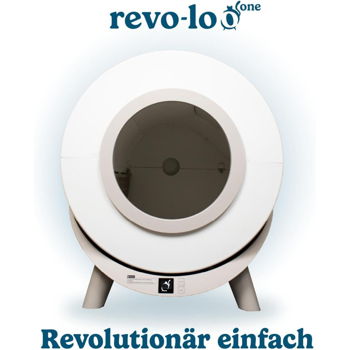 Revo-loo one — автоматичний самочистний туалет для котів, електричний, для кількох котів 1-13 кг, 80 л, з керуванням через додаток, герметичний, мінімальне обслуговування