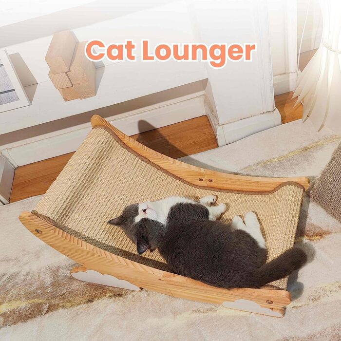 Дряпалка для котів Kratzbaum з натурального дерева, колір натурального дерева (Білі Хмари)