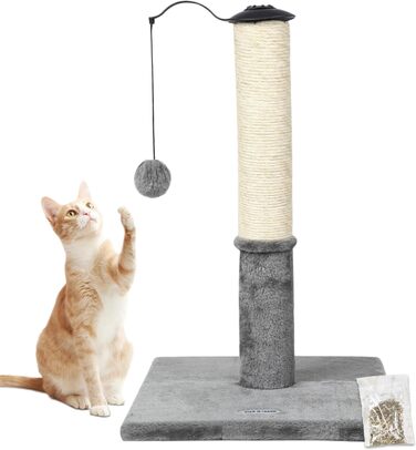 Дряпка для котів Happi N Pets 55,9 см, з сизалю та килимка, стійка когтеточка з іграшками для домашніх котів і кошенят