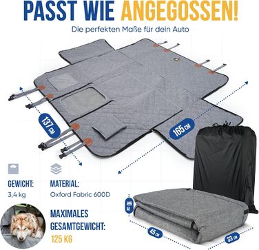 Захист для автокрісла собаки: водовідштовхувальний, стійкий до подряпин з боковим захистом | Преміум захист сидіння авто | Універсальний чохол на сидіння для собак в авто та SUV