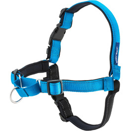 Шлейка для собак PetSafe Easy Walk Deluxe, велика, океансько-блакитна/чорна, з лінією 1,8 м, міцна, з м'якою підкладкою
