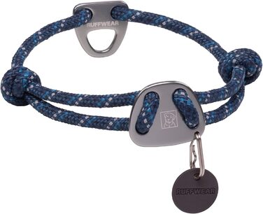 RUFFWEAR Knot-a-Collar – світловідбивний регульований нашийник для собак із мотузки, 35-51 см, Blue Moon
