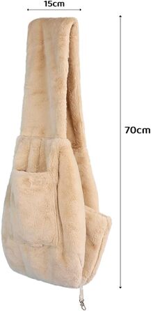 Трансформер для цуценят, плюшевий, теплий, для маленьких собак та котів, до 5 кг, м'який, зручний, звільняє руки, переноска для тварин, переноска для котів, переноска, широкий плечовий ремінь, портативна, бежевий