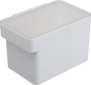 Контейнер для корму для тварин Yamazaki 5611 з мірним стаканчиком, 6L, білий, ABS пластик/силікон, 30 x 19,7 x 19,2 см