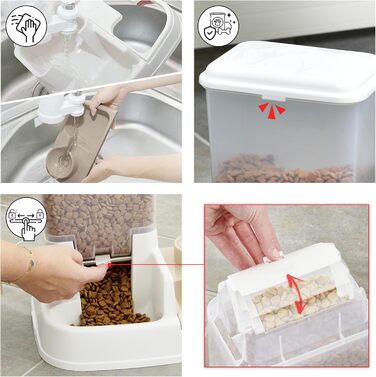 Підвищена годівниця для собак Iris Ohyama PEF-L, 2 шт. у наборі, розкладні, для здорового травлення, L29 x B57 x H31 см