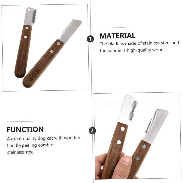 Набір для видалення шерсті домашніх тварин BESPORTBLE: широка щітка для вичісування та щітка для видалення шерсті