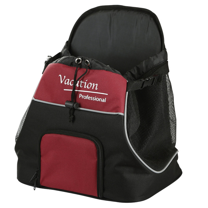 Сумка переносна Kerbl Fronttragetasche Vacation, 31 x 24 x 38 см, чорний/червоний