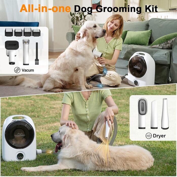 Пылесос для груминга собак (білий)