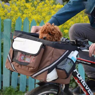 Велосипельна переноска для собак DONGXIAO, рюкзак для тварин, чорний, Oxford-Gewebe, до 6 кг