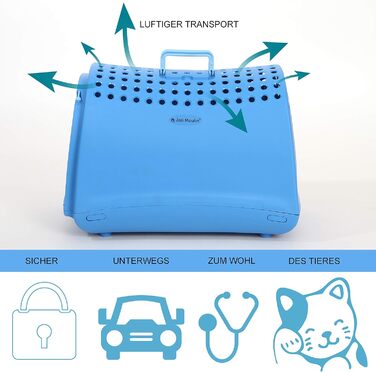 Транспортний бокс для котів та кошенят New Life 40x50 см, антрацит | екологічний, з переробленого пластику