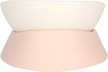 Миска для собак та котів з похилим підставою, неслизька, біла