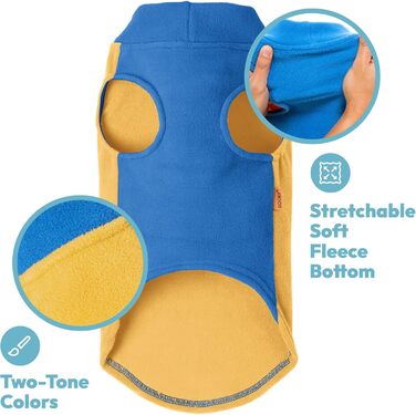 Тепла жилетка для собак GOOBY з флісу (Lila, X-Large, обхват грудей ~56 см)