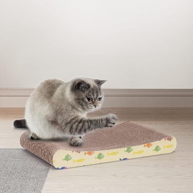 Кігтеточка для котів Nobleza Katze Kratzbrett 2 в 1 з котячою м'ятою, екологічна картонна поверхня, двостороння, 1 шт.