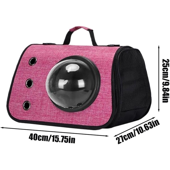 Транспортна сумка для кота/собаки - переноска для кота/собаки, дорожній аксесуар для тварин, складана переноска для маленьких та середніх котів/собак, рожевий колір