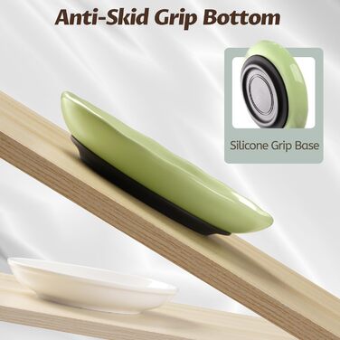 Набір мисок для котів з неслизьким дном, кераміка, анти-котячий пух, 4 шт. (гофрований стиль)