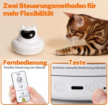 Інтерактивна іграшка для котів Toozey з 3 знімними пір'ями, електрична іграшка з автоматичною подачею пір'я та USB-зарядкою, іграшка для самостійних ігор для котів будь-якого віку, блакитна