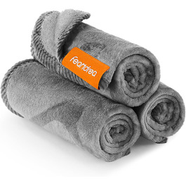 Накидка для собак Feandrea, 3 шт. в наборі, XL (152 x 127 см), фланель, сірий, захист для дивану, для собак середнього та великого розміру