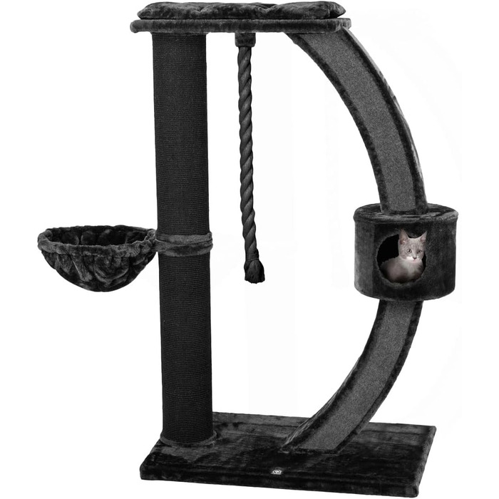 Кігтеточка для котів Granville XXL - велика, сіра, 157x60x170 см, для великих порід (Mainecoon)