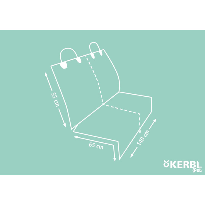 Захисний автомобільний килимок Kerbl для заднього сидіння, чорний