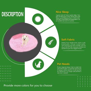 М'яка підстилка для собак та котів, лежанка з плюшу, круглий килимок для сну, 80 см (Верблюжий)