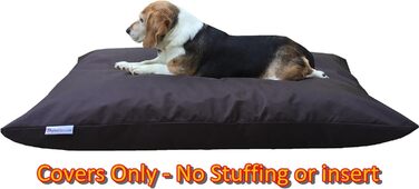 Чохол для лежака та подушки для собак і котів Dogbed4less, розмір L, 121,9x73,9 см, водонепроникний, з мікрозамші, коричневий, тільки чохли