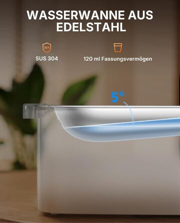 Інтелектуальна питильна фонтан-поїлка для котів та собак PETKIT CT-W3, 3л, нержавіюча сталь, з датчиком руху та низьким рівнем шуму (26дБ), BPA-free