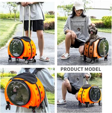 Рюкзак для тварин PETCUTE, розкладний, до 7.5 кг, з підкладкою, гарна вентиляція, для собак та котів, ідеальний для подорожей та прогулянок (Помаранчевий)