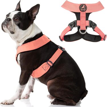 Шлея Gooby Comfort X Harness Dual Snap, рожева, розмір XL, без натягу, для малих і середніх собак, анатомічна конструкція, запатентована система без задухи