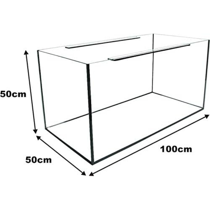 Акваріум прямокутний AptiGlass 250 л 100x50x50 см скляний