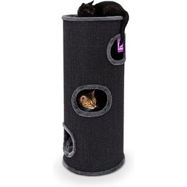 Petrebels Дряпка для котів - дряпка-домик, 110 см, чорна