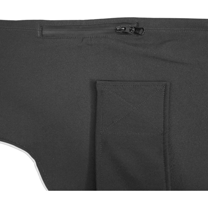 Водонепроникний жилет для собак Softshell з порталом для повідка та клямкою (S, Чорний)