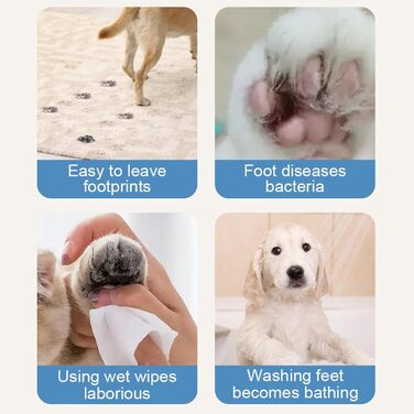 Портативний очисник лап для собак – спрей-щітка з двома швидкостями, аксесуар для миття лап, підходить для собак маленьких, середніх та великих порід, блакитний