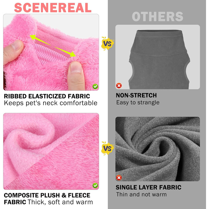 Тепла флісова жилетка для собак середніх та малих порід, рожева. З інтегрованою кишенею для повірця, підходить для холодної погоди.