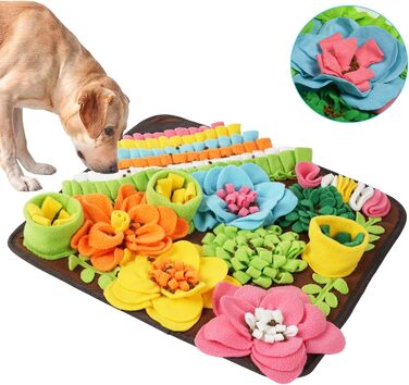 Килимок для собак з пошуком корму, інтерактивна іграшка-килимок для собак, килимок для дресирування цуценят, іграшка-шукач корму, 50x50 см (39x39 см, коричневий)