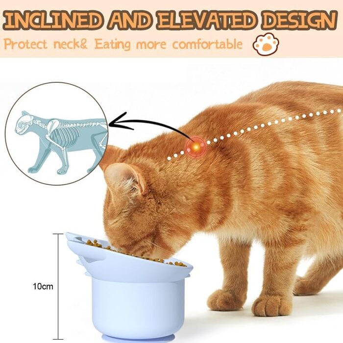 Набір мисок для котів Suyoku: повільне годування, проти блювоти, з підставкою, зелений
