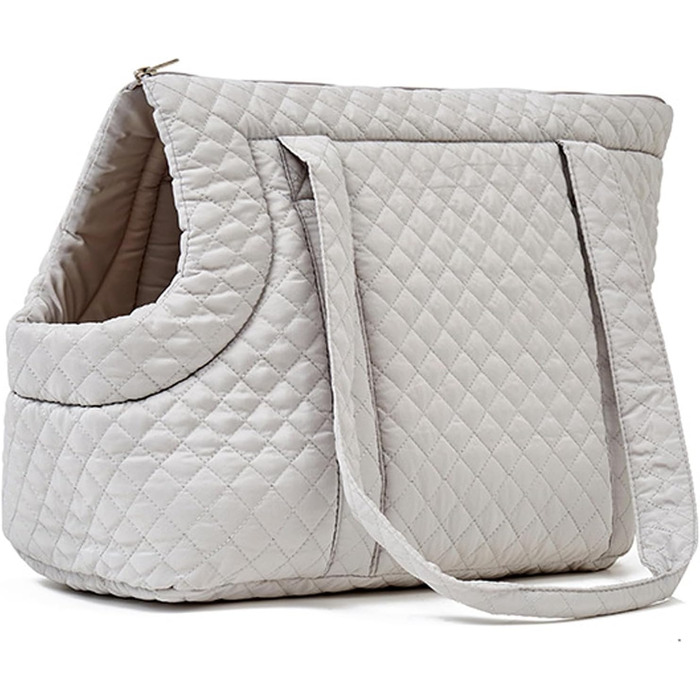 Транспортувальна сумка для собак та котів, бавовна, сірий | Сумка-переноска для цуценят та кошенят, легка, з кишенями