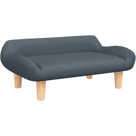 Килимок для собак, м'який лежак для тварин, лежанка-софа для маленьких собак, котів, тканина (темно-сірий)