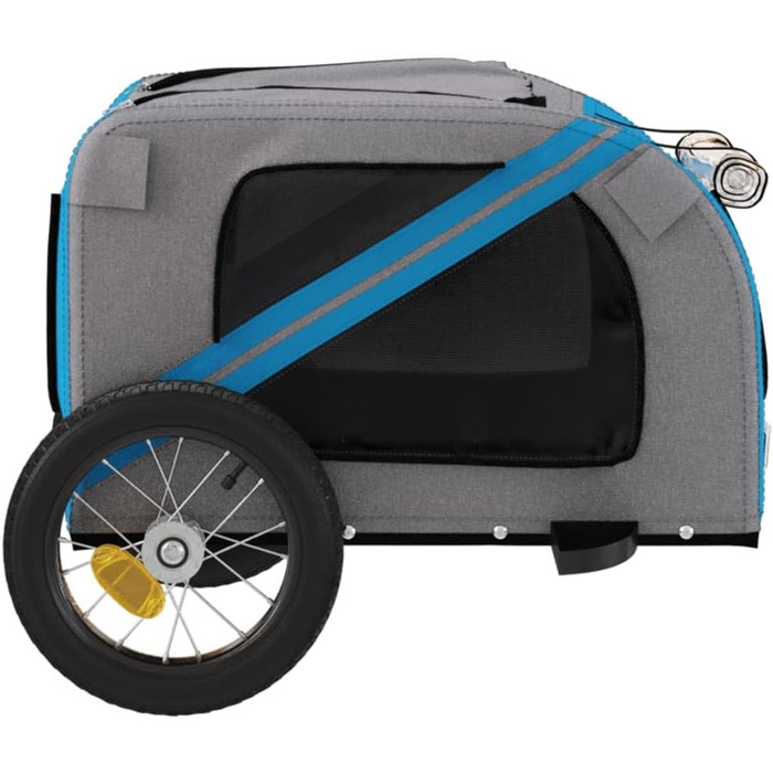 Причіп для велосипеда для собак, блакитний та сірий, Oxford-Gewebe та метал, LH96839