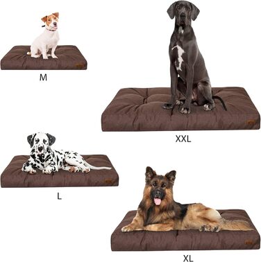 Ліжко для собак, прямокутне, м'яка лежанка для собак, диванчик для собак, для маленьких собак, подушка, кошик, аксесуари для домашніх тварин, лежанка для собак, 75 x 50 см, коричневий