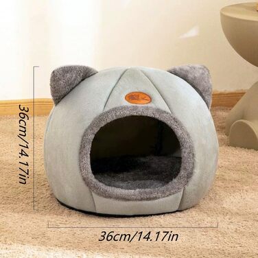 Кігтеточка-ліжко для котів, ліжко для котів середнього розміру (сірий, M), з м'якими подушками