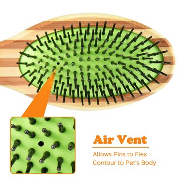 Двостороння щітка для собак та котів: для вичісування вузлів та підшерстка (коротко- та довгошерсті породи)