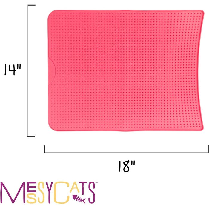 Силіконова килимок для котячого туалету Messy Katzen 45,1x34,9 см кавуновий
