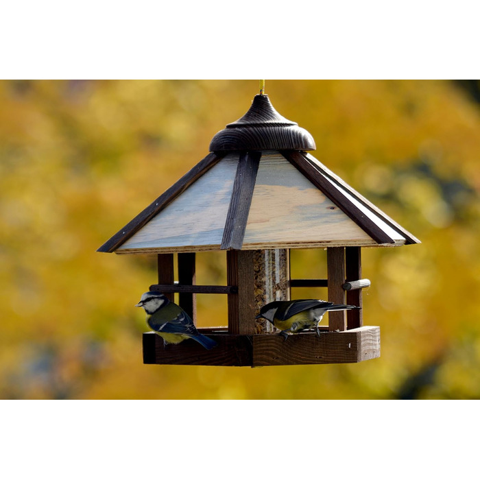 Дім для птахів Dobar® 21391e з годівницею, з дерева, камуфляж, 35x35x29 см