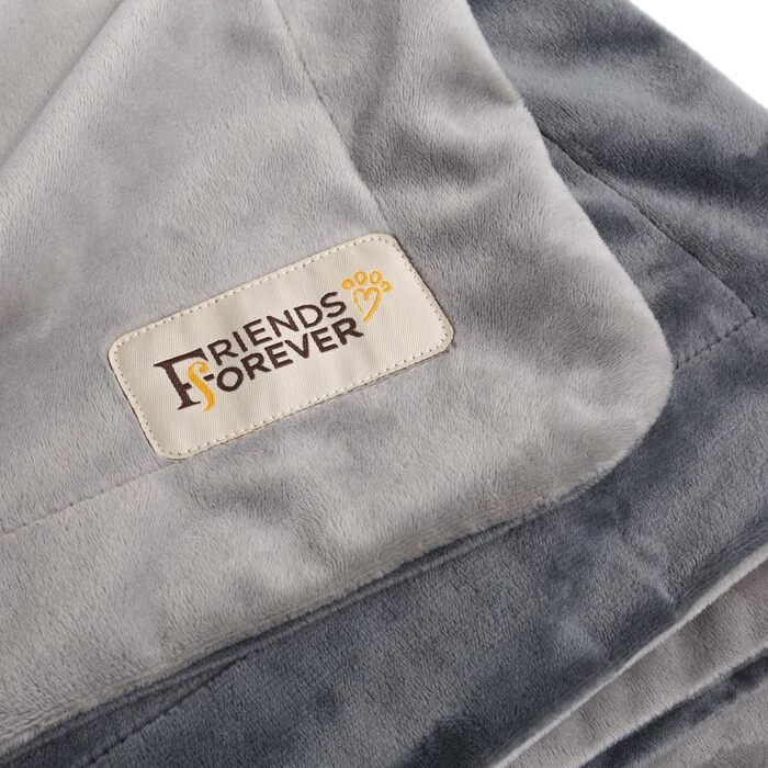 Двосторонній плед-декоративка Friends Forever для собак і котів, захисна покривало для дивану, антиволоса, мікрофібра/фліс, розмір M