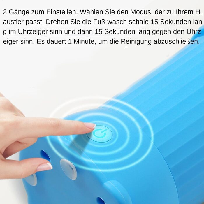 Електричний очищувач лап для собак Ahuuen | Автоматичний пристрій для миття лап собак та котів, USB-зарядка, блакитний