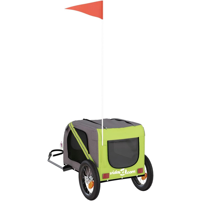 Кошик для велосипеда для собак, зелено-сірий, Oxford, вантажопідйомність 30 кг, Model 93871