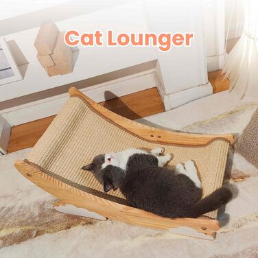 Дряпалка для котів Kratzbaum з натурального дерева, колір натурального дерева (Білі Хмари)