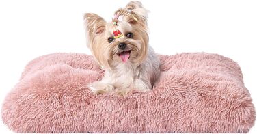 М'яке ліжко для собак EHEYCIGA, великі породи XXL, 120x90 см, рожеве, знімний чохол, неслизька підстилка